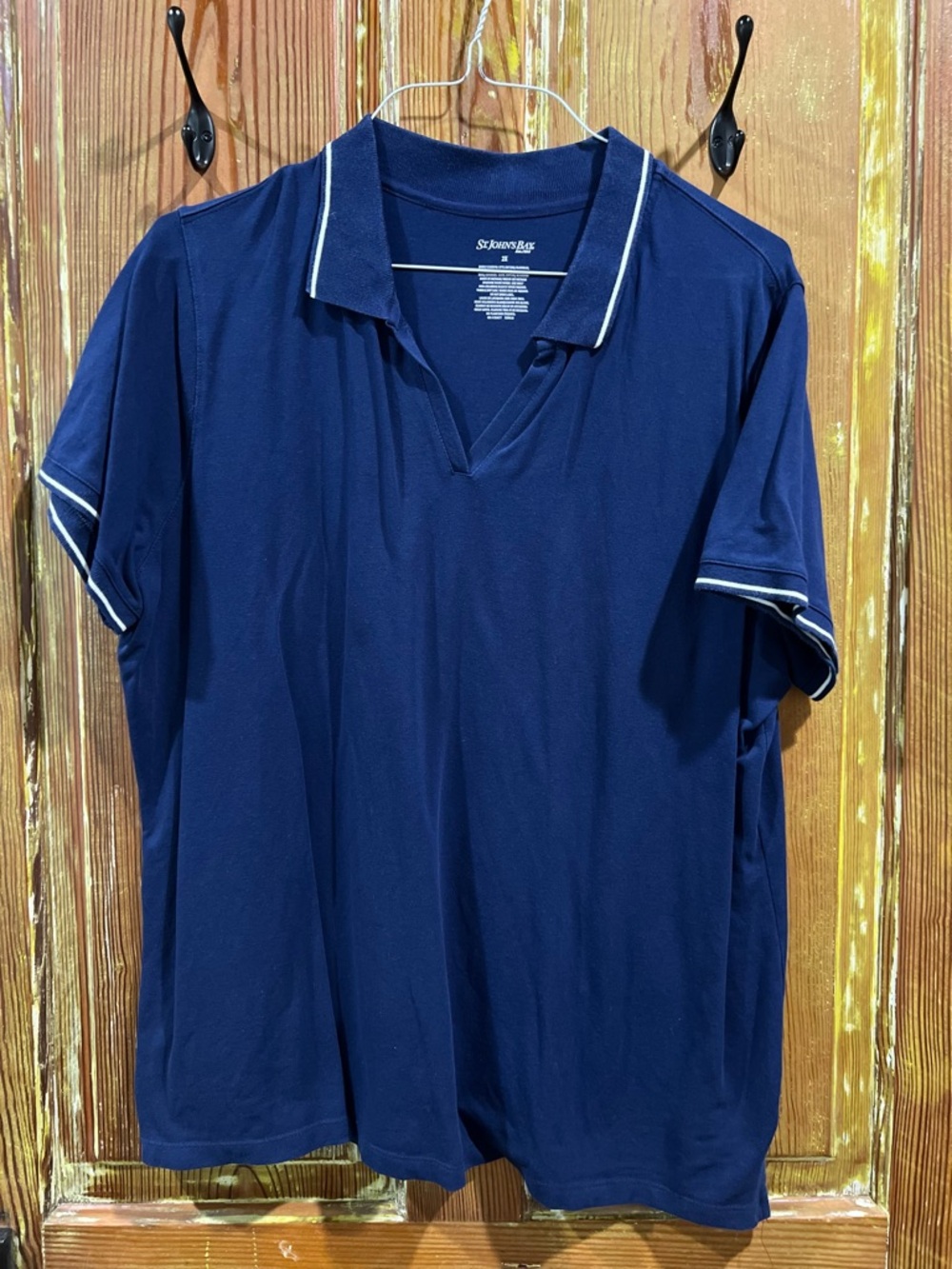 St. John's Bay Navy Polo with White Piping